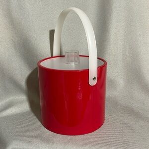 Vintage Shelton Ware Red Patent Leather Ice Bucket
